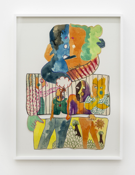 Sérgio Sister Sem título, 1970 tinta Ecoline, lápis, giz pastel oleoso e caneta hidrográfica sobre papel 68 x 46 cm