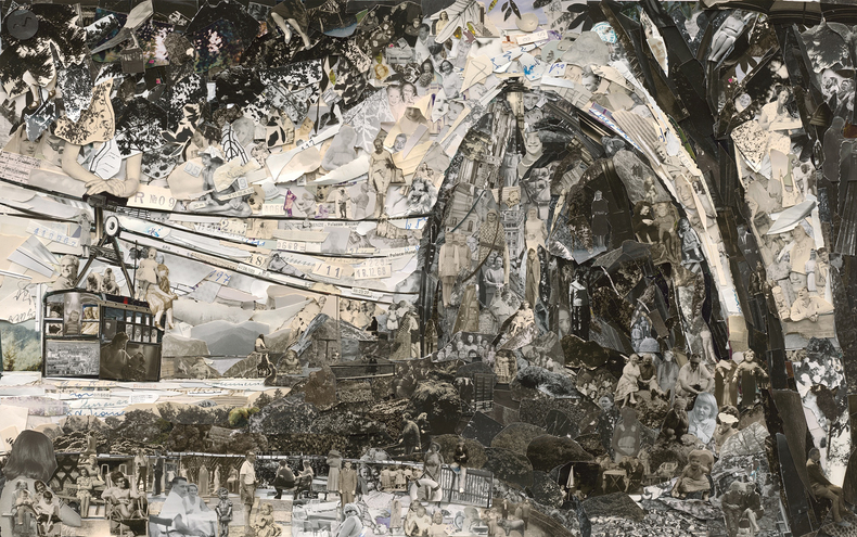 vik muniz, postcards from nowhere: cable car, 2014