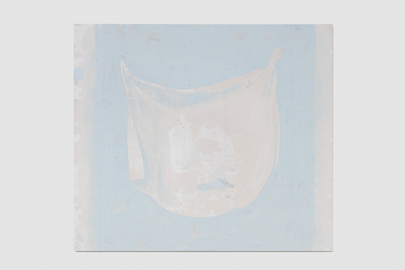 Daniel Senise Verônica (El Greco), 2023 monotipia de parede em tecido e medium acrílico sobre placa de alumínio 142.5 x 162.5 x 5.5 cm