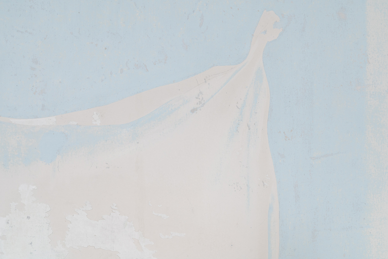 Daniel Senise Verônica (El Greco), 2023 monotipia de parede em tecido e medium acrílico sobre placa de alumínio 142.5 x 162.5 x 5.5 cm