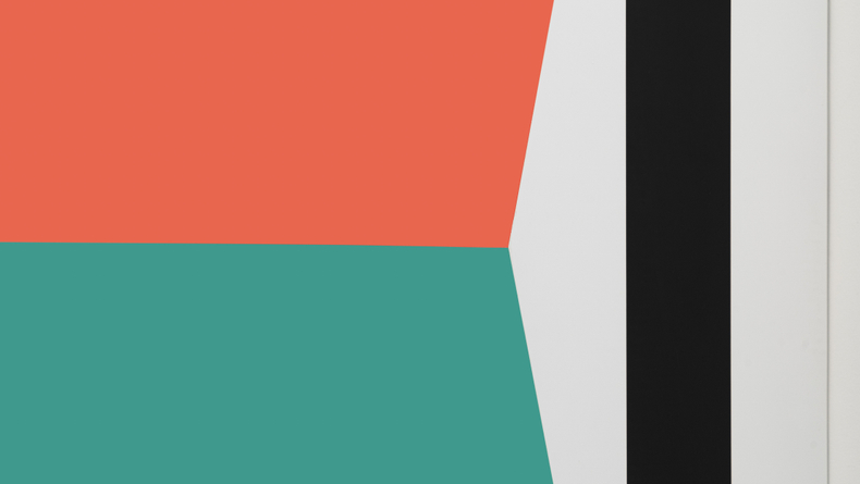 Daniel Buren Alto Relevo ― DBNR n° 48-48A, 2023 madeira, cola, espelho e adesivo vinil 218 x 361 x 26 cm