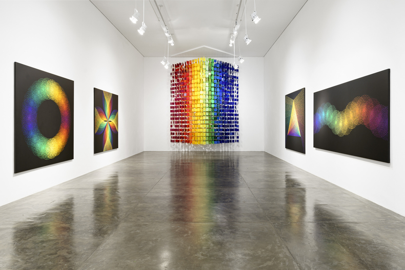 Vista da exposição Julio Le Parc: Couleurs, Nara Roesler São Paulo, 2024. Foto: Flavio Freire. Cortesia do artista e Nara Roesler.