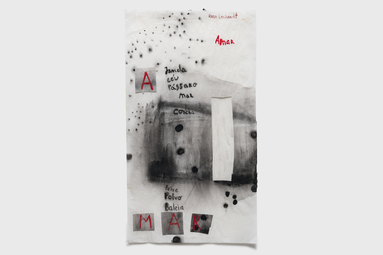 Karin Lambrecht Amar 2025 aquarela, cortes e colagem sobre papel 45 x 25 cm