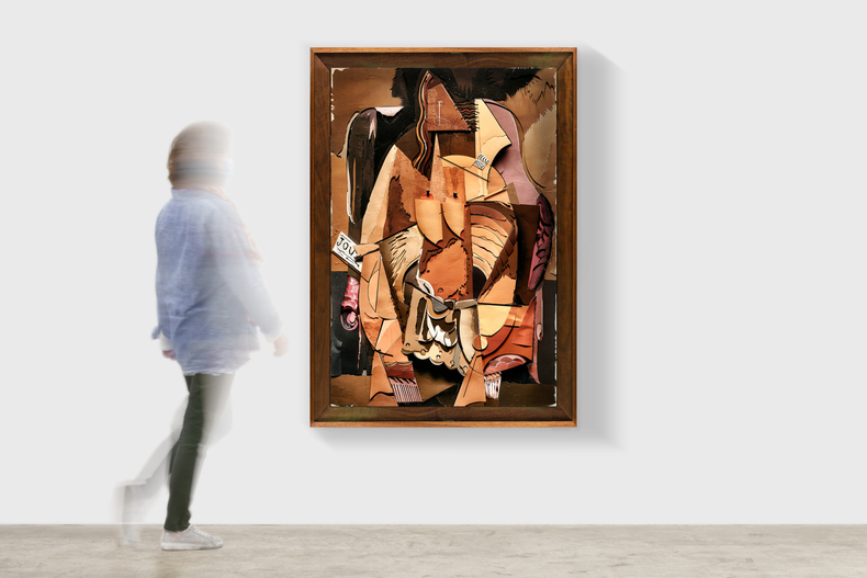 Vik Muniz Superfícies: Woman in a Chemise in an Armchair, a partir de Pablo Picasso, 2021 impressão jato de tinta...