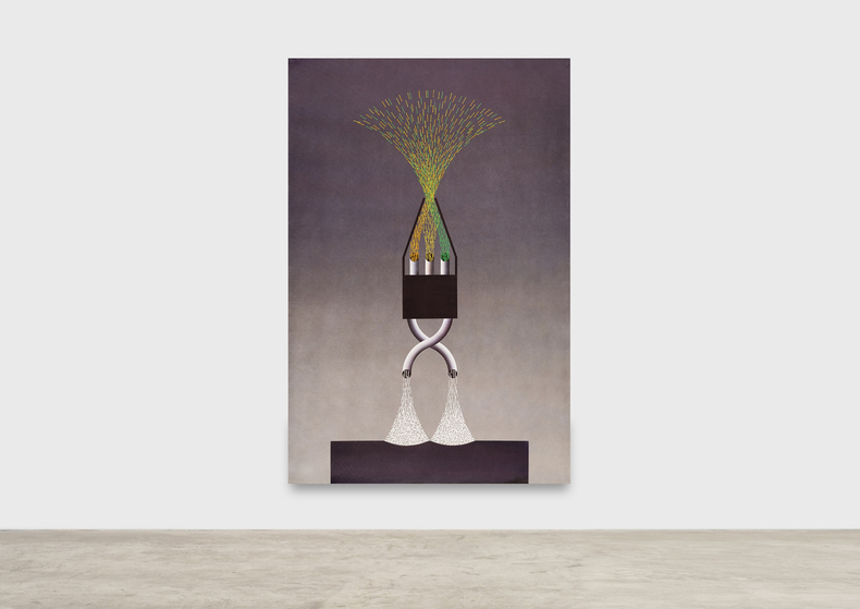 Julio Le Parc Alchimie 25, 1988 acrylique sur toile 195 x 130 cm