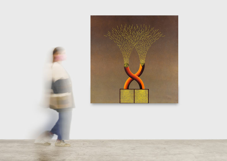 Julio Le Parc Alchimie 53, 1989 acrylique sur toile 150 x 150 cm