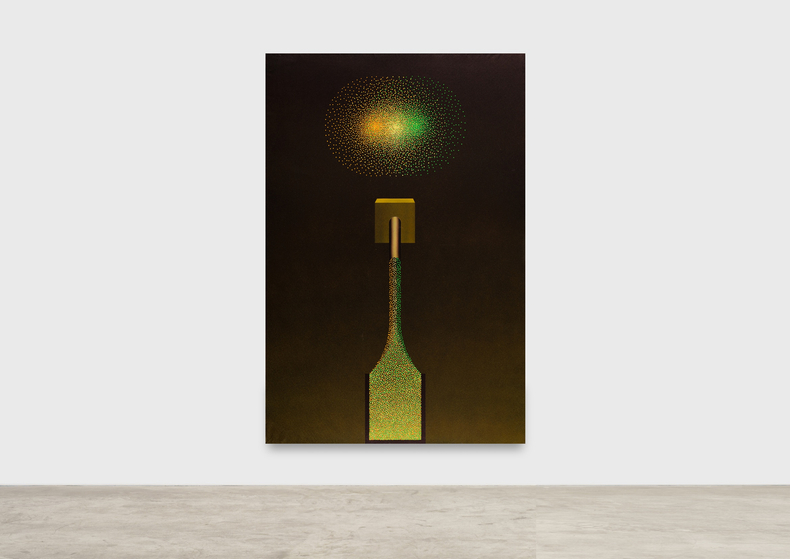 Julio Le Parc Alchimie 62, 1990 acrylique sur toile 195 x 130 cm