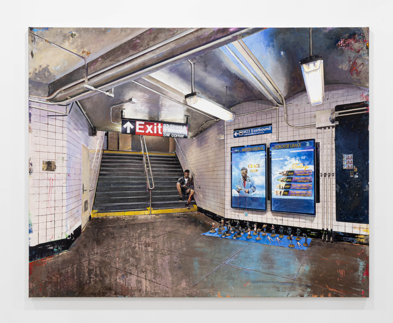 André Griffo O vendedor de miniaturas 7, 2023 acrylic and oil on canvas 177 x 223 cm