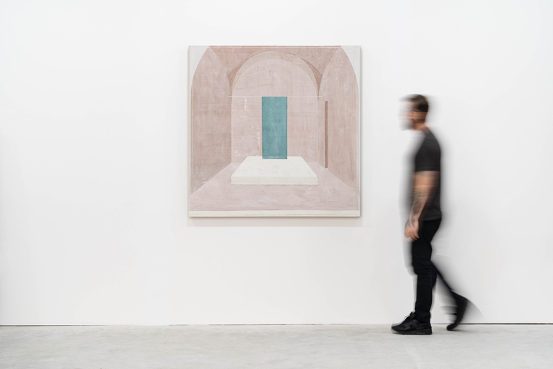 Fabio Miguez Untitled, 2023 acrylic and oil on linen 130 x 130 cm