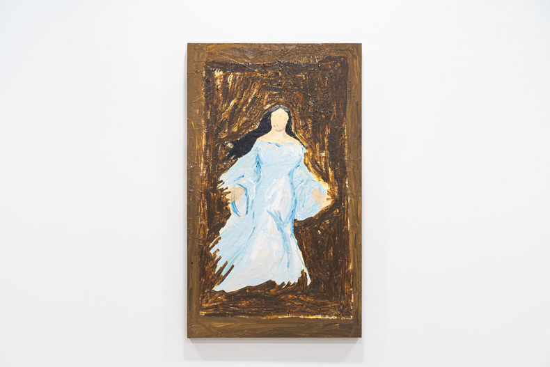 Elian Almeida Iemanjá (O mito de Tia Ciata) 2024 tinta acrílica e pastel oleoso sobre tela 140 x 83,5 x 5,5 cm