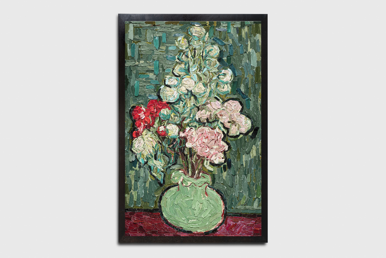 Vik Muniz Vaso de flores, a partir de Van Gogh (série Brushstrokes) 2024 impressão jato de tinta em papel archival ed 1/6 + 4 PA 159,5 x 101,6 cm