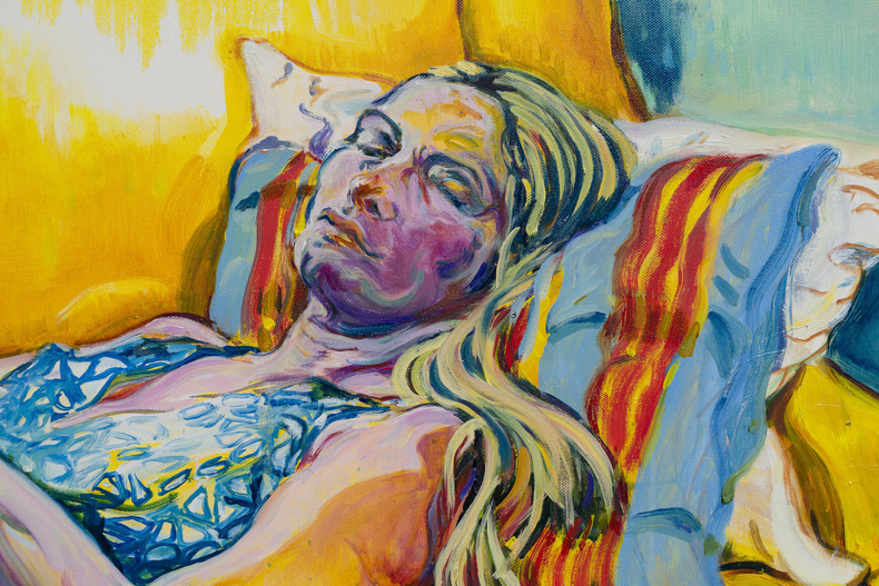 Maria Klabin Anna no Studio 2024 tinta óleo sobre tela 70 x 100,5 x 3,4 cm