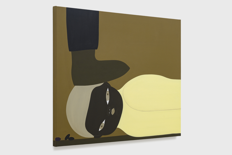 Asuka Anastacia Ogawa Olives 2025 tinta acrílica sobre tela 80 x 100,5 x 4 cm