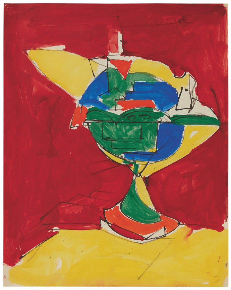 Hans Hofmann Untitled, circa 1945 Watercolor and ink on paper , 24 x 18 7/8 inches (61 x 47.9 cm)
