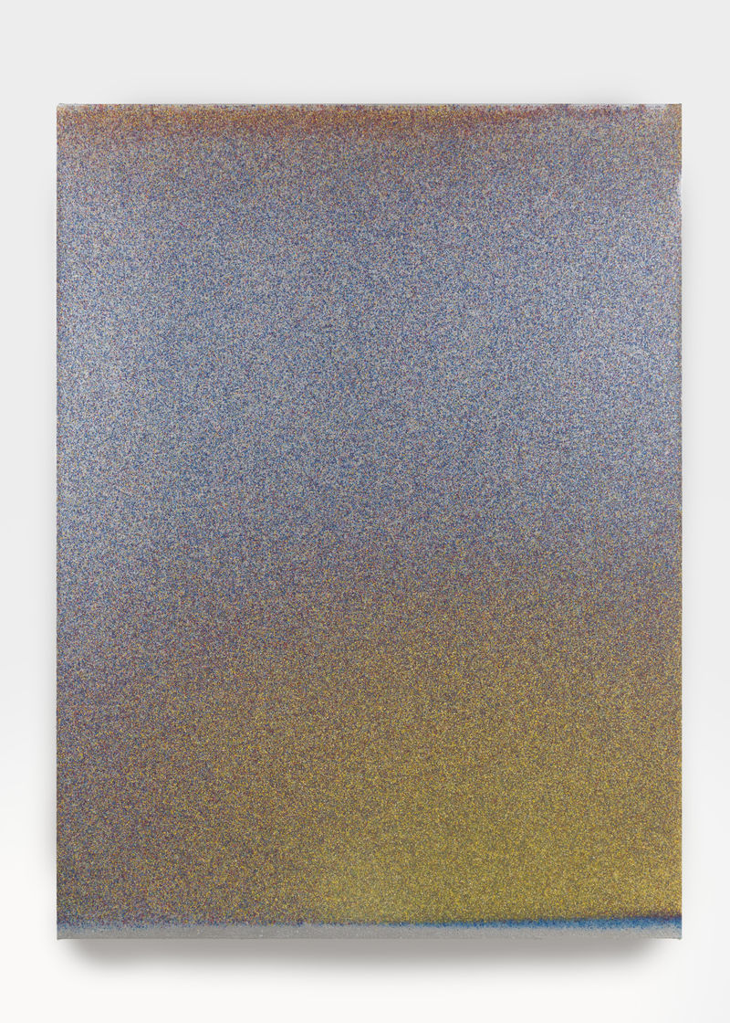 John Knuth Gold Fountain, 2019 Flyspeck/acrylic on canvas, 48 x 36 inches (121.9 x 91.4 cm)