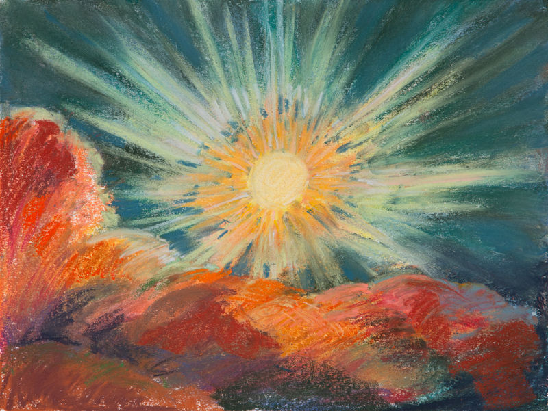 Rachel MacFarlane Signal, 2025 Pastel on paper, 9 x 12 in. (22.9 x 30.5 cm)