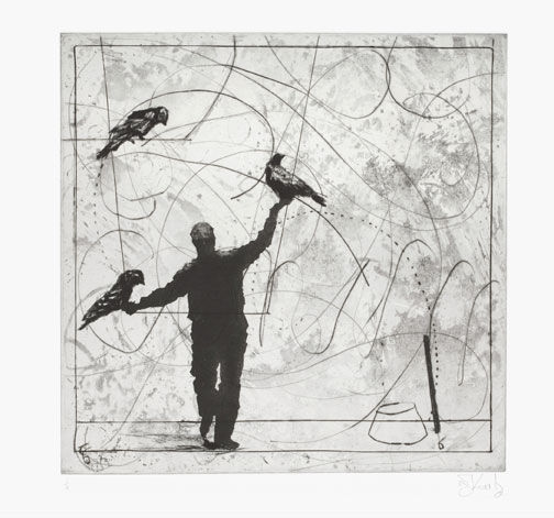William Kentridge Bird Catching, Set III, 2006