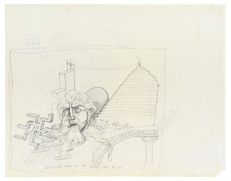 Robert Smithson Ill Defined Drawing or What Not to Do, n.d. Pencil on paper Paper: 19 x 24 in. (48.3...
