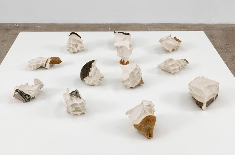 Giuseppe Penone Cocci, 1979-1982 12 elements; gesso, terracotta 4 x 4 x 4 in. (10 x 10 x 10 cm)...