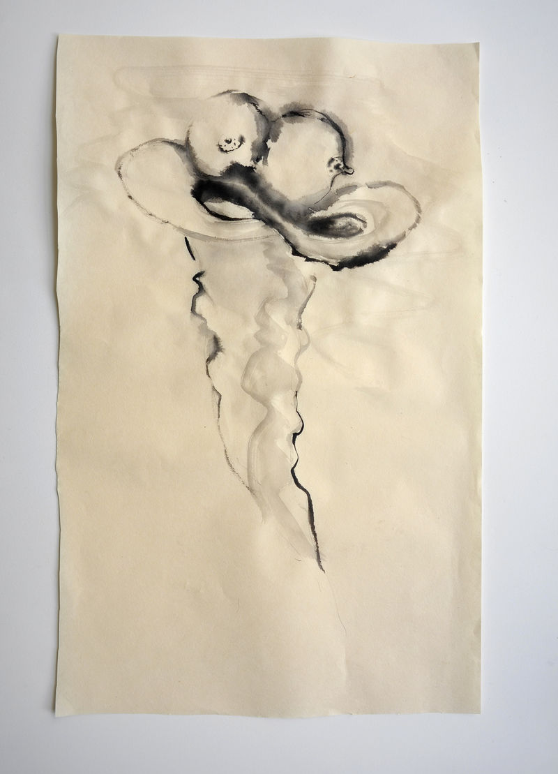 Annette Messager Seins-infini, 2023 Acrylic on paper 26 3/4 x 16 7/8 in. (68 x 43 cm)