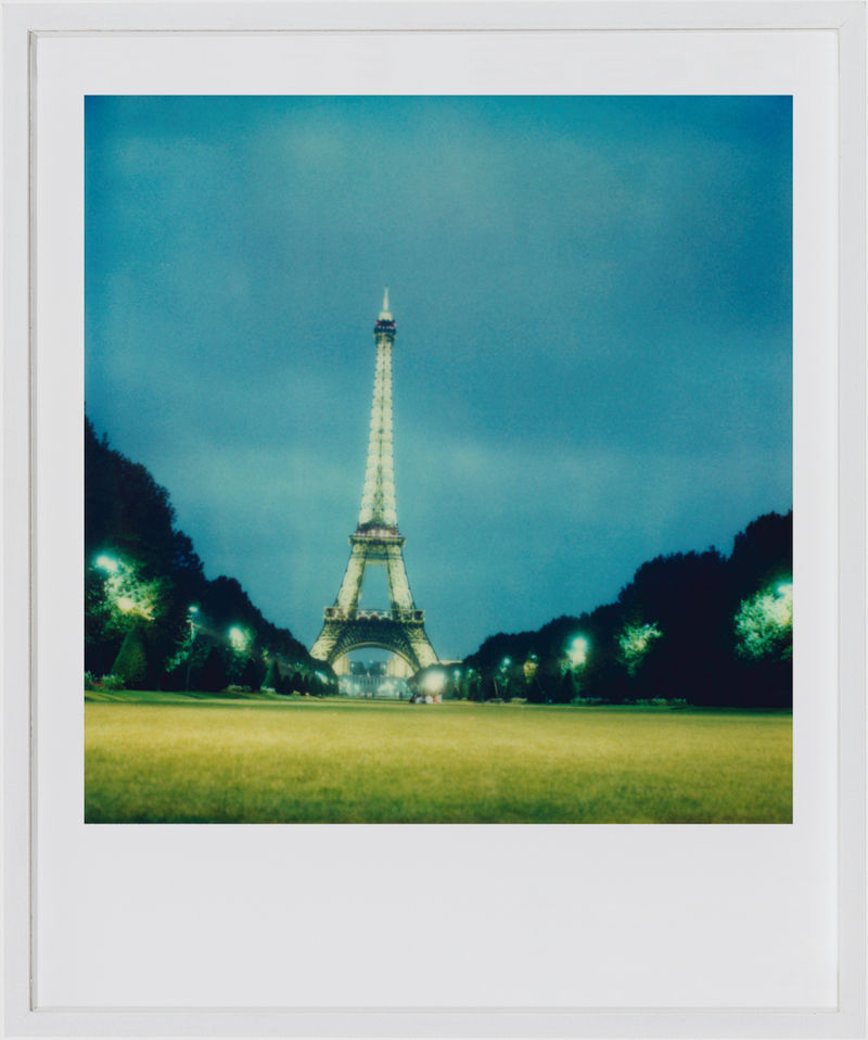 Robby Müller Eiffel Tower, Paris, c. 1985 Polaroid 600 inkjet print fine art on cardboard Sheet: 15 5/8 x 12...