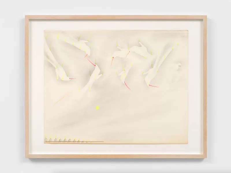 Barkley L. Hendricks Heaven (God Toenail Series), 1980 Graphite, glow stick, ink stamp on paper Paper: 23 x 29 in....