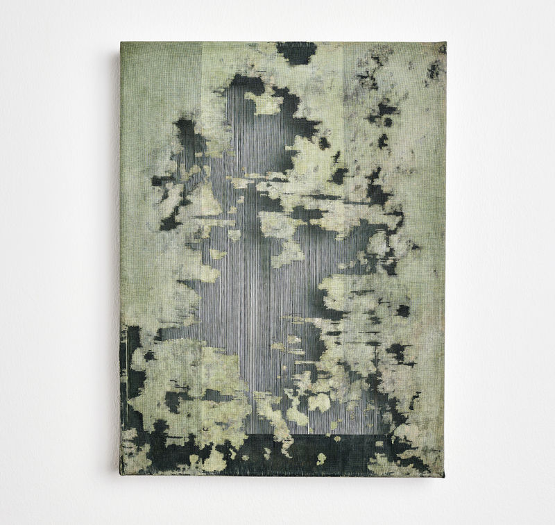 Edith Dekyndt Rebecq, 2025 Cotton canvas, soil, sediments 15 3/4 x 11 3/4 x 1 5/8 in. (40 x 30...