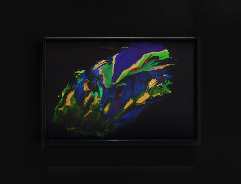 Agnieszka Kurant Risk Landscape (Miami), 2026 Laser hologram on glass 9 7/8 x 11 3/4 in. (25 x 30 cm)