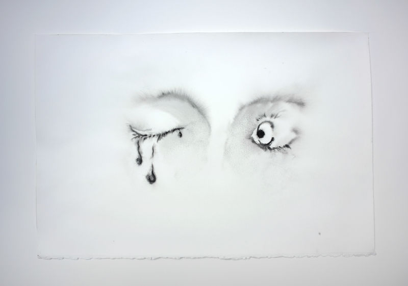 Annette Messager Mes yeux, 2019 Acrylic on paper 15 3/4 x 23 5/8 in. (40 x 60 cm)