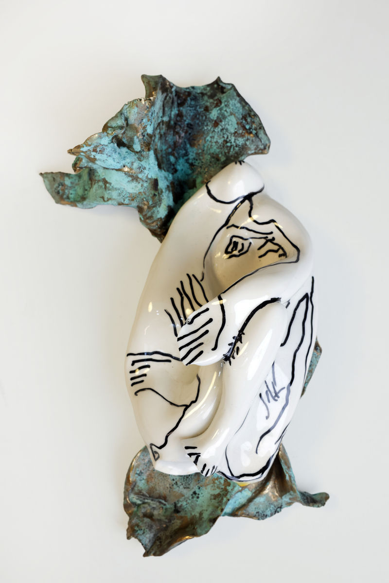 Edi Rama Untitled, 2024 Ceramic and bronze 13 3/4 x 8 1/4 x 4 3/8 in. (35 x 21 x...