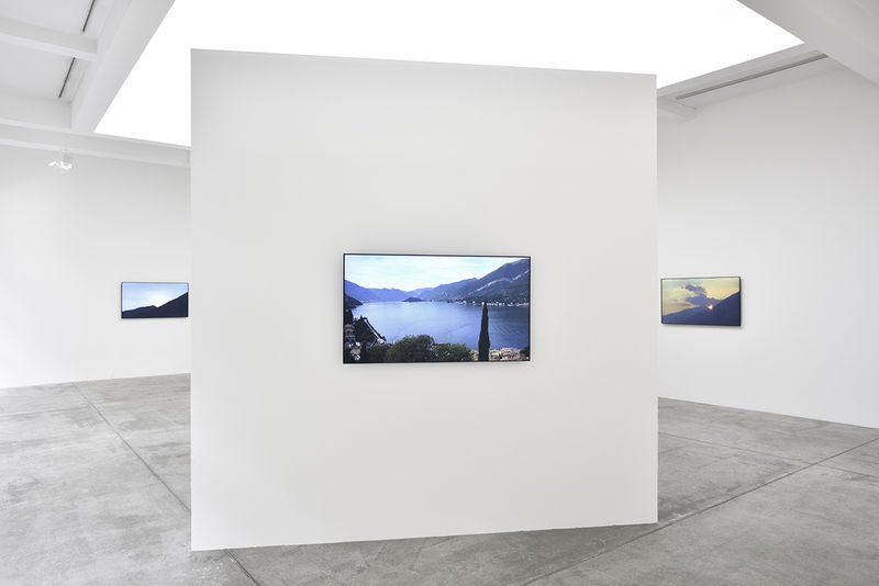 An exhibition installation view from: Dara Birnbaum, Psalm 29(30)