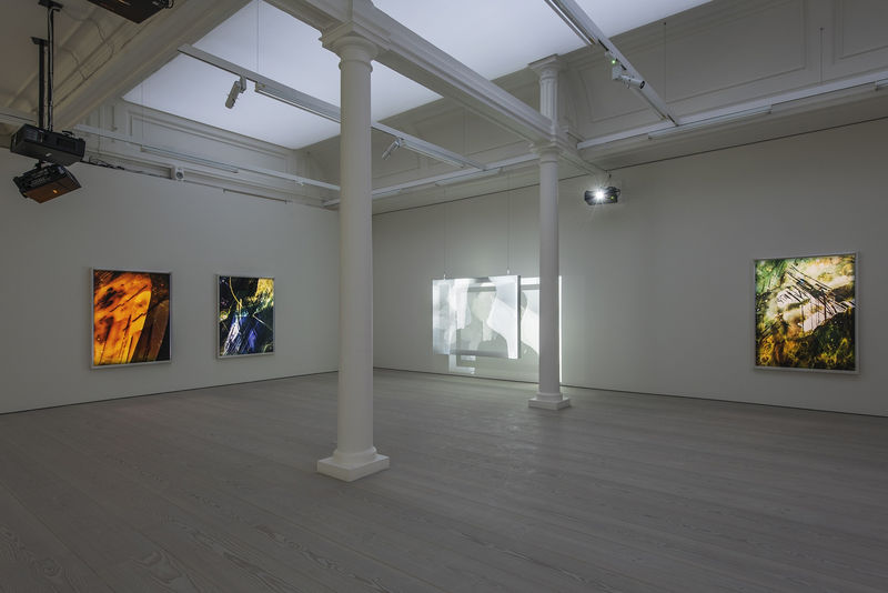 An exhibition installation view from: Matt Saunders, Poems of Our Climate