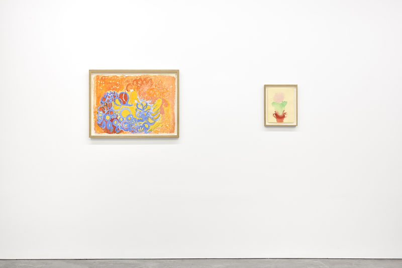 An exhibition installation view from: Simone Fattal, Watercolours