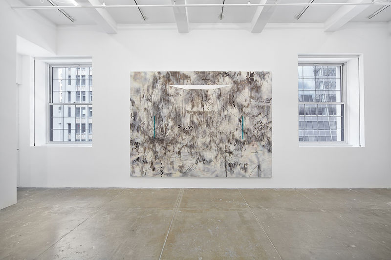 An exhibition installation view from: Julie Mehretu, Liminal Squared