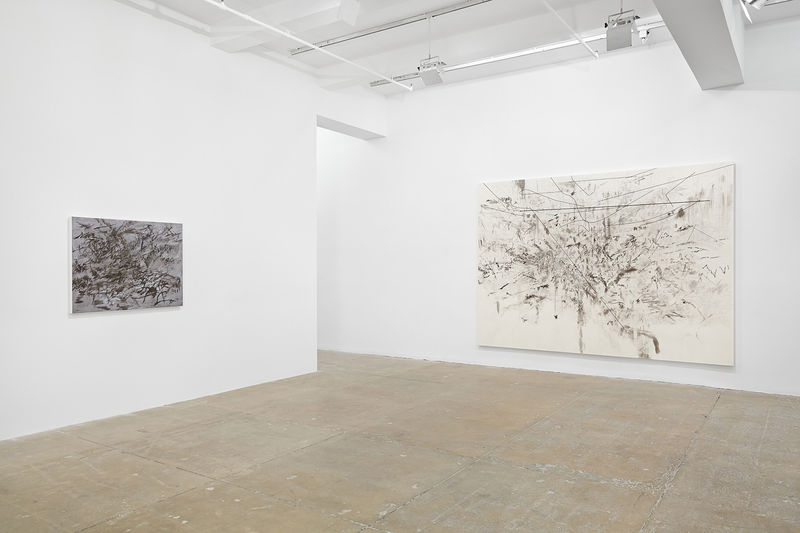 An exhibition installation view from: Julie Mehretu, Liminal Squared