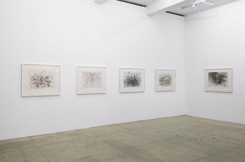 An exhibition installation view from: Julie Mehretu, Liminal Squared