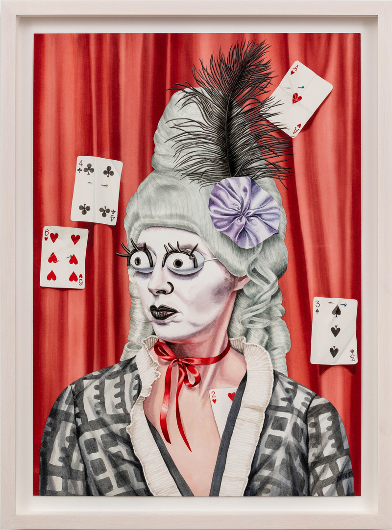 Mary Reid Kelley & Patrick Kelley Aristocrat2023 Watercolour, goache, and acrylic on collaged paper Unframed: 61 x 43.2 cm 24...