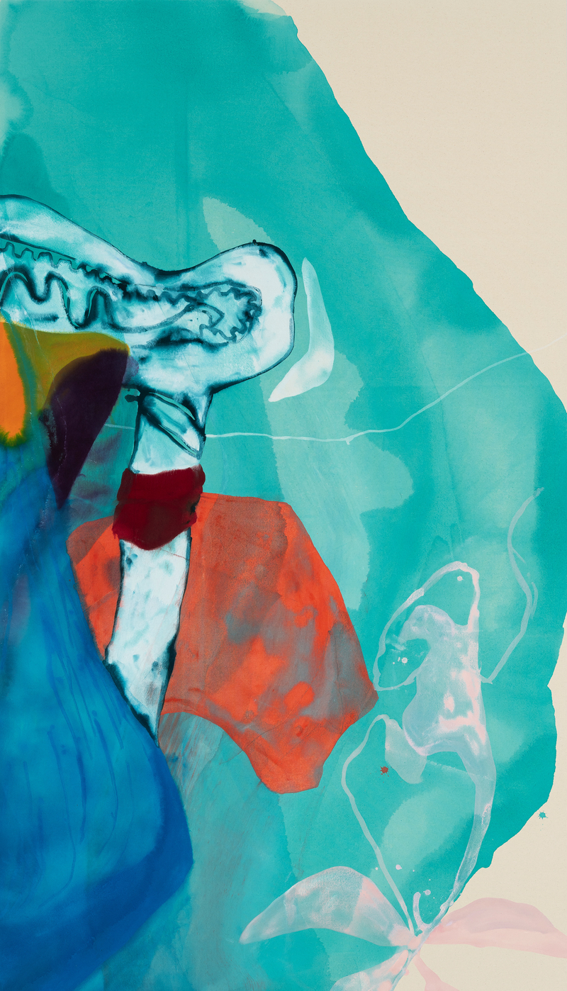 Ragna Bley Phantom Fold2022 Acrylic on canvas 212 x 120 cm 83 1/2 x 47 1/4 in