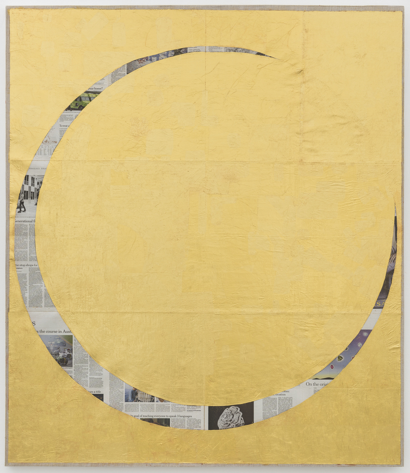 Rirkrit Tiravanija untitled 2017 (eclipse of the soul) (International New York Times, Monday, March 17, 2014)2017 Gold leaf and newspaper...