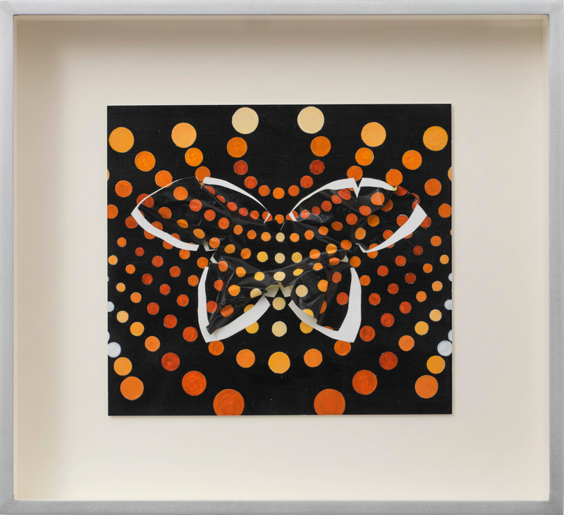 Vivien Zhang ⁠Maquette (monarch butterfly)2024 Acrylic, tape and high-density foam on paper Unframed: 19.5 x 21.5 cm 7 5/8 x...