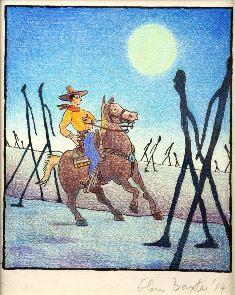 Glen Baxter On The Old Giacometti Trail, 2014