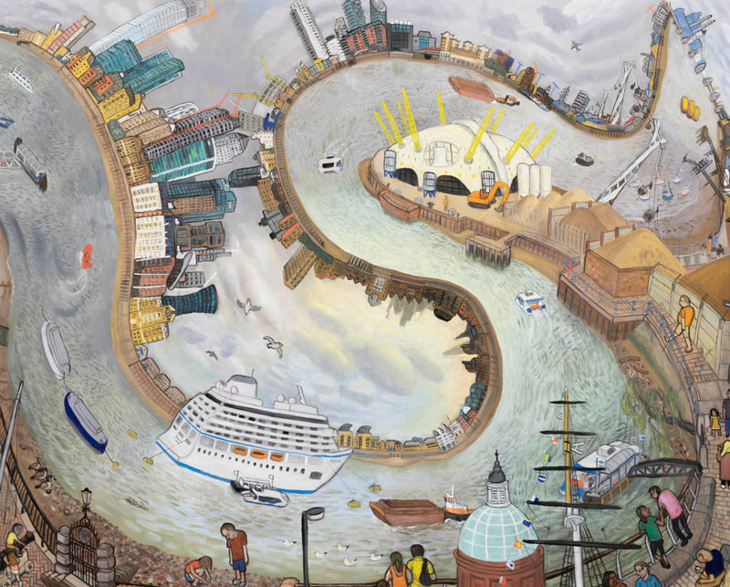 Jiro Osuga, The River, 8. Canary Wharf to the Thames Barrier, 2019