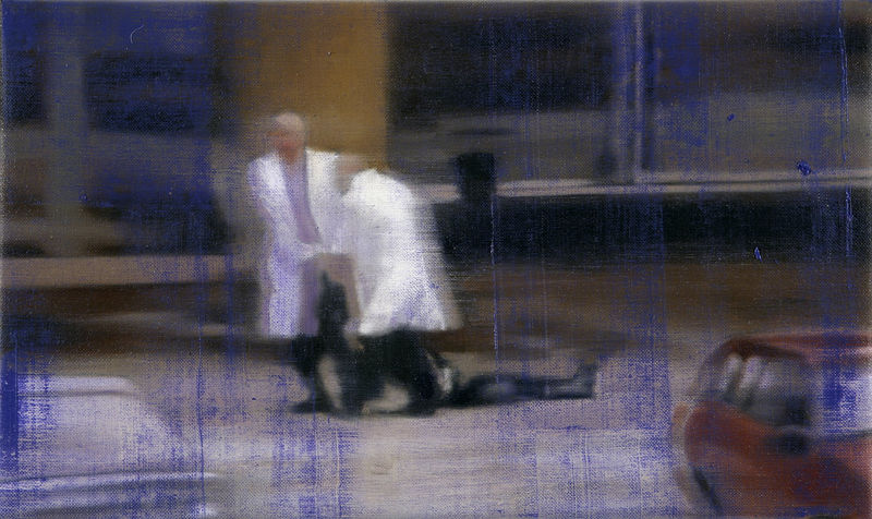 John Keane Ten small paintings from the Dubrovka Theatre Siege no. 3 (the Death of Olga Romanova), 2005