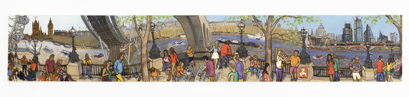 Jiro Osuga The River, 5. Westminster Bridge to Blackfriars Bridge, 2019