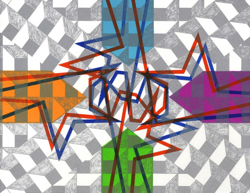 Bernard Cohen Mirror x 6 (2), 2008