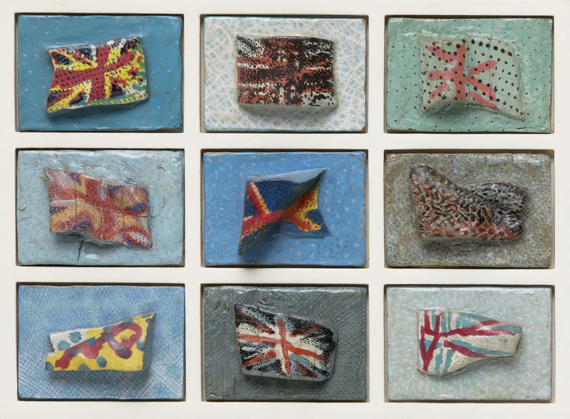 Tom Phillips Nine Maquettes after the Union Jack, 1974