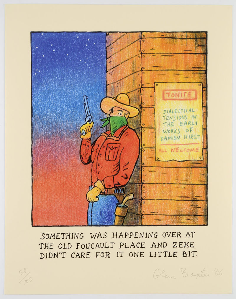 Glen Baxter Something was happening over at the old Foucault Place and Zeke didn't care for it one little bit,...