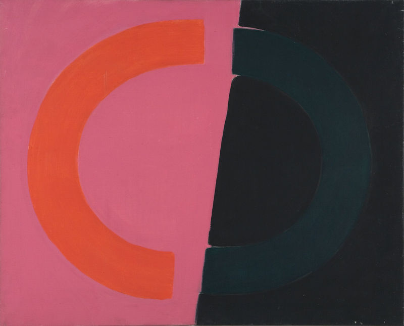 Michael Kidner Split Circle, Red, Green, 1960