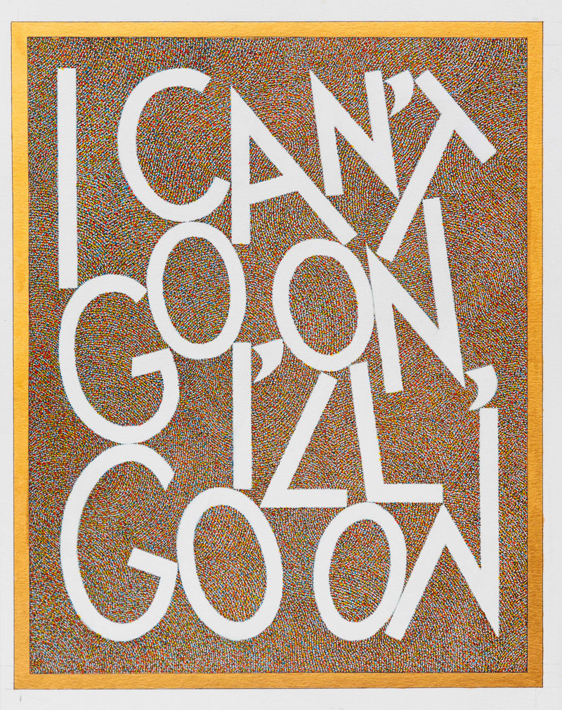 Tom Phillips Beckett Again: I Can't Go On, 2017