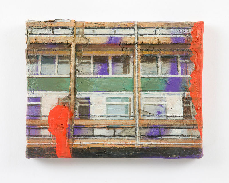 David Hepher Flats with Graffiti and White Pipes, 2024